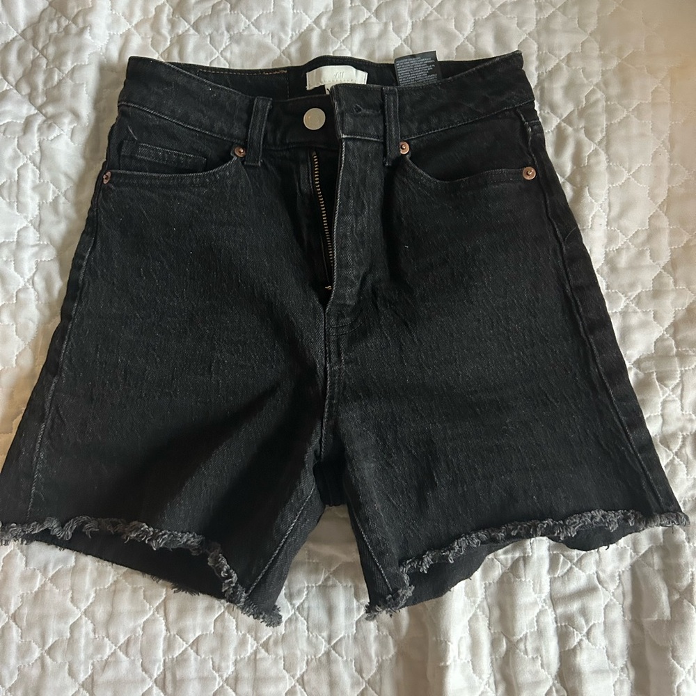 H&M Black Denim Shorts